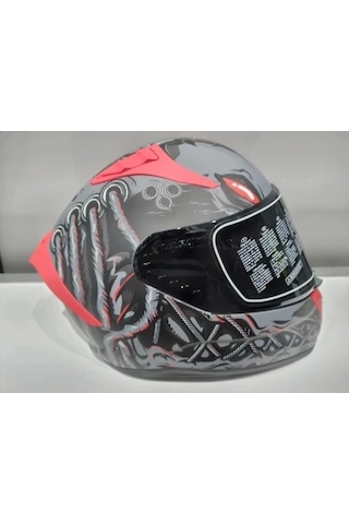 Mts Kask Mts Pro 801 Dreaka Güneş Gözlüklü Motosiklet Kaskı Antrasit - Kırmızı
