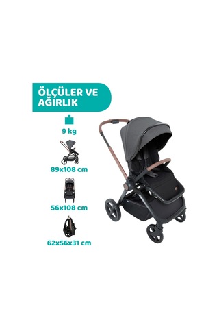 Chicco Mysa Bebek Arabası Black Satın 05087026450000