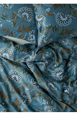 Bella Maison %100 Pamuk Saten Arora Çift Kişilik Nevresim Takımı Mavi 200x220 Cm Mavi