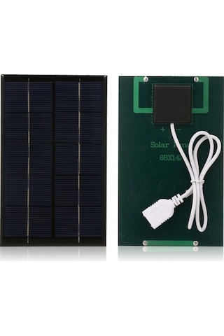 Pazly 2.5w/5v Taşınabilir Usb Güneş Şarj Cihazı Monokristalin Panel Kamp Seyahat Şarjı