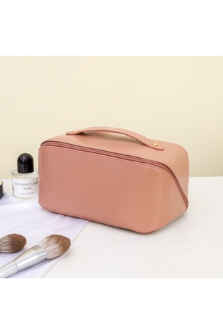Reedark Büyük Kapasiteli Pu Deri Kozmetik Çantası - Pratik Ve Dayanıklı