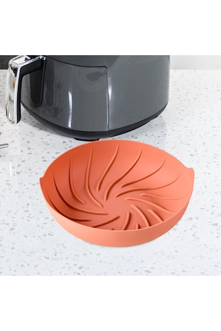 Homyl Air Fryer Silikon Astar Kolay Temizlenebilir Hafif Sepeti Kırmızı