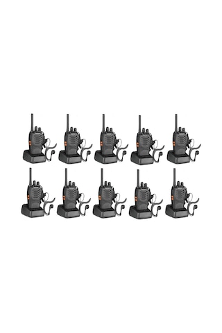 10lu Baofeng Bf-88e Lisanssız Pmr 446 El Telsizi Kulaklık Dahil Set