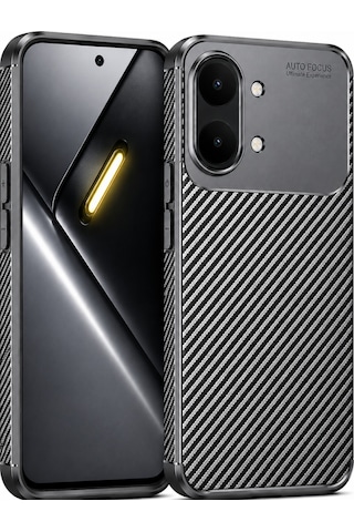 Xiaomi Poco X8 Pro Max Kılıf Karbon Silikon Case Gri