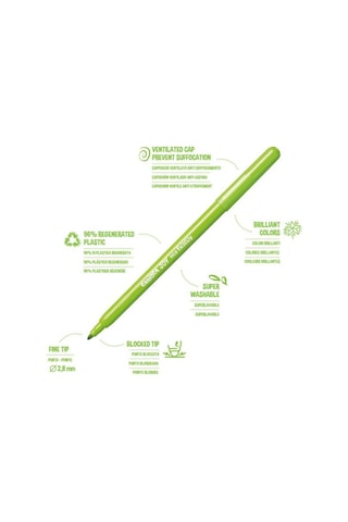 Carioca Eco Family Joy Süper Yıkanabilir Keçeli Boya Kalemi 12 Renk 2.8 Mm Uçlu