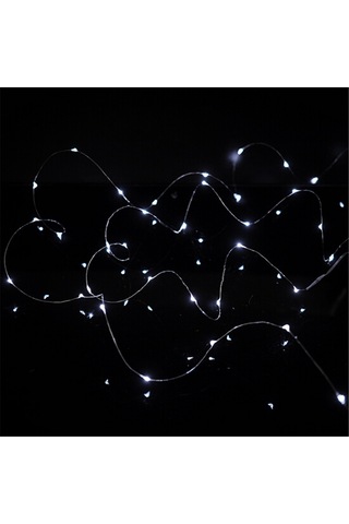 Dianziye Led Işık Zinciri 10m Gümüş Bakır Tel 100 Ampul Dışarı/içeri Kullanıma Uygun Noel Ağaçları Bahçe Dekorasyon Işıkları Beyaz