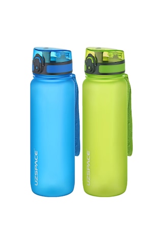 Uzspace 2'li Tritan Matara Seti 800 Ml 14 Farklı Renk Seçeneği Fiftyfifty-3053seta Mavi - Yeşil