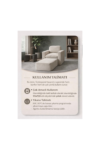Yataklı Sünger Koltuk Takımı Yıkanabilir Kılıflı Fitilli Kadife Modüler Oturma Grubu Gri Gri
