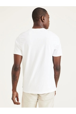 Dockers T3 Crewneck Tee Lucent Whıte Erkek Kahverengi T-shirt - A3143