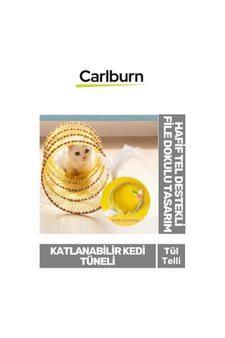 Özel Üretim Tel Destekli Yer Kaplamaz Taşınabilir Kolay Katlanabilir Oyun Kedi File Tüneli
