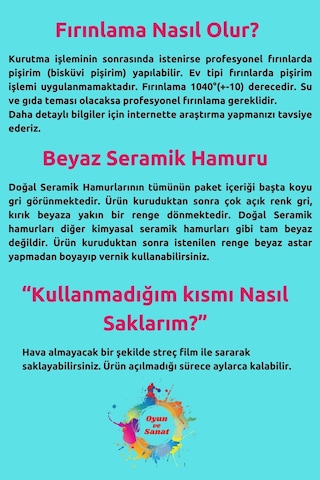 4000 Gr Seramik Hamuru Kil Çamuru, Beyaz Oyun Hamuru Seti 4 Kg Ebeşuar