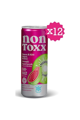 Nontoxx Guava & Kivi Aromalı, Sirkeli, Gazlı İçecek 250 Ml