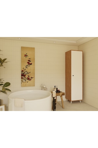 Harput Çok Amaçlı Tek Kapaklı Dolap M.kiraz-byz Beyaz