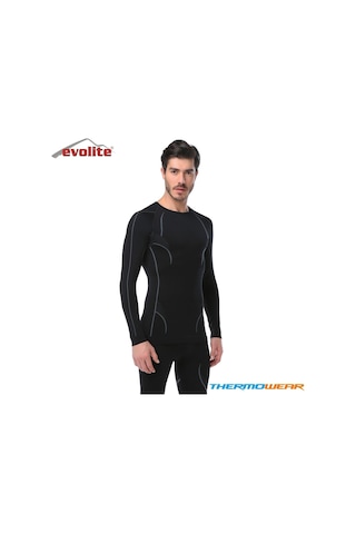 Evolite Thermowear Erkek Termal Üst İçlik Siyah