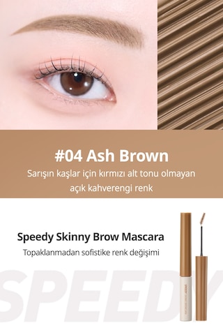 Perıpera Speedy Skinny Brow Mascara 04 Ash Brown 04