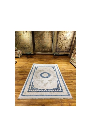 Toledo 2123 Krem-mavi Halı Çok Renkli