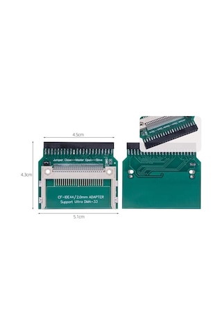 Cf Ide 2.5 İnç Hdd Konektörü Cf Ide Kompakt Flash Bellek Kartı Adaptörü