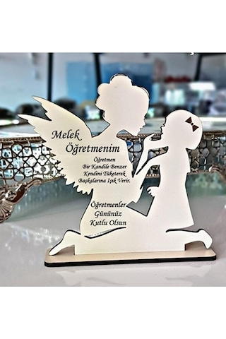 Melek Öğretmenim Hediye Plaket Melek Anne Çocuk Şeklinde Öğretmen