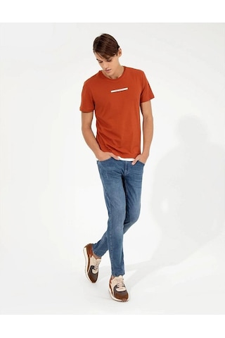 Pierre Cardin Bakır Slim Fit Bisiklet Yaka T-shirt Çok Renkli