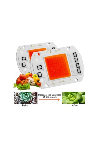 Cob Çip Led Büyümek Işık Phyto Lamba Ac 220 V 20 W 30 W 50 W Tam Spektrum Büyüme Çiçek Fide Büyümek İçin Sürücüye Gerek Yok Bitki 20w