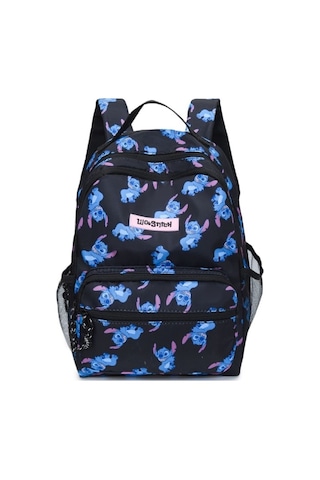 Lixiaqu01 Black Disneycartoon Stitch Moda Çok Yönlü Büyük Siyah - Mavi