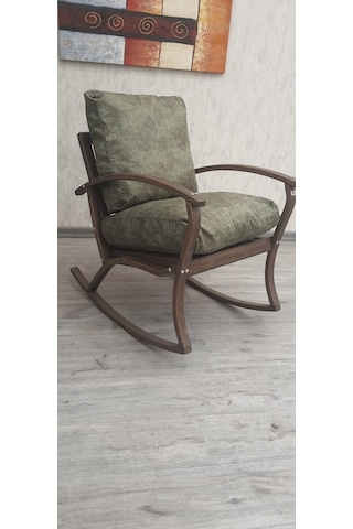 Emideco Ahşap Sallanır Koltuk Sandalye Demonte BahçeSalon Koltuğu