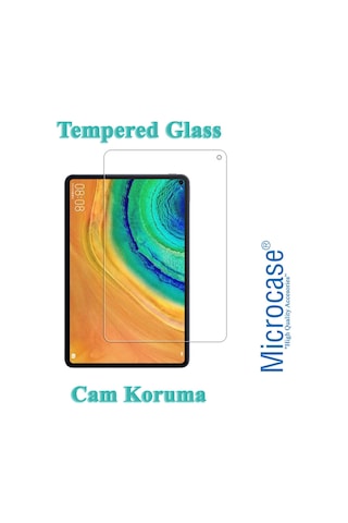 Microcase Huawei Uyumlu Matepad 10.4 Tempered Glass Cam Koruma