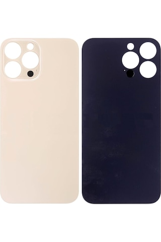 Apple Uyumlu iPhone 13 Pro Max Arka Pil Batarya Kapağı - Lens Hariç Gold