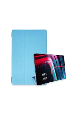 Zenviya21 Apple iPad Uyumlu Air 5 2022 Kılıf Tablet Smart Kılıf - Açık Mavi Zenya785 Arka Kapak