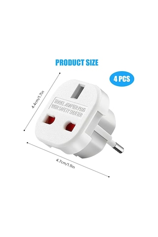 Kyrotech İngiltere Den Ab Ye Seyahat Adaptörü, Uk G Tip 3 Pin Den Avrupa E/f Tipi 2 Pin Priz Dönüştürücü, Güvenlik Kilitli, 240v 10a, 16a, Fransa, Almanya, Hollanda, Polonya, İsveç Uyumlu Çok Renkli
