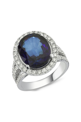 Nadias Jewellery Safir Ve Pırlanta Yüzük