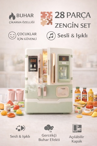Vardem Işıklı Ve Müzikli Buhar Çıkaran 28 Parça Aksesuarlı Buzdolabı