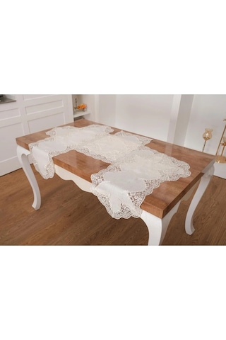 Nadide Lüx Güpürlü Simli Keten Kumaş Krem Salon Takımı 5 Parça 40x160 Cm 1367 Krem Nadide Lüx Güpürlü Simli Keten Kumaş Krem Salon Takımı 5 Parça 40x160 Cm 1367 Krem