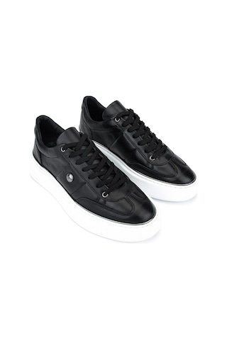 Tamer Tanca Erkek Hakiki Deri Siyah Sneakers & Spor Ayakkabı 352 24110 Erk Ayk Y26 Sıyah Dr