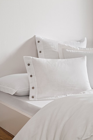 Özdilek Nadia King Size Muslin Nevresim Takımı Beyaz