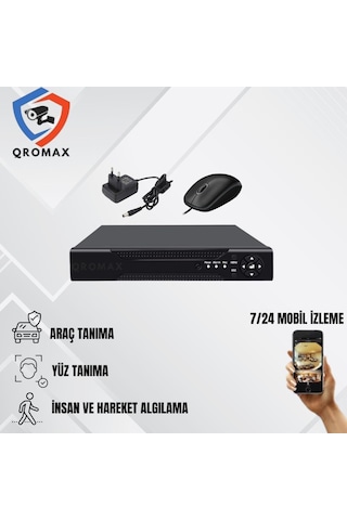 4 Kameralı Set - Yapay Zeka Özellikli Gece Renkli Sesli FullHD 5Mp Lensli 12 Warm Ledli Güvenlik Kamerası Seti 312WS-104