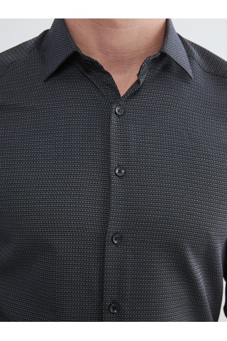 Lcw Busıness Gri Slim Fit Desenli Armürlü Erkek Gömlek