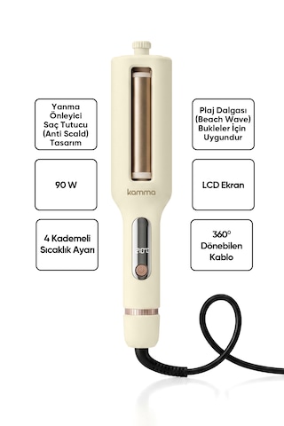 Sirena 4 Farklı Çap Ayarlı Saç Maşası 22 Mm Seramik Plaka İle 210 Derece Isı Özelliği