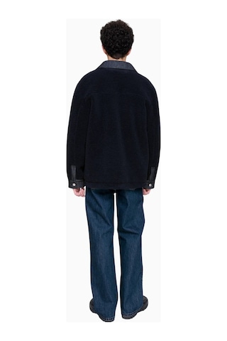 A.p.c Will Jacket Düz Kesim Klasik Yaka Raw Denim Detaylı Erkek Ceket Koyu Lacivert