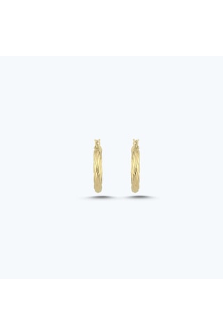Altınbaş Altın Halka Küpe Akp0247-y-25977-15mm Çok Renkli