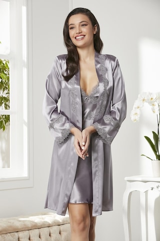 Pierre Cardin Saten Gecelik Sabahlık Pijama Takım Şort Takım 6'lı Gelin Çeyiz Seti - 6965 001