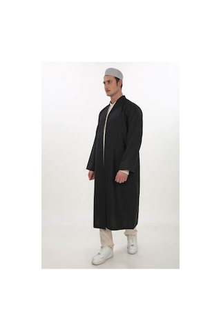 Suffa Buhara Yaka Siyah Namaz Cübbesi Siyah