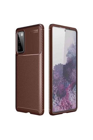 Samsung Galaxy Uyumlu S20 Karbon Desenli Negro Silikon Kılıf