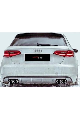 Audi A3 Hb 8V S3 Arka Ek Difüzör Piona Black 2012 - 2016 Sağ Sol