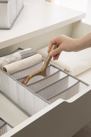 Ocean Home Textile 3'lü 8 Bölmeli Gri Çizgili Çekmece İçi Düzenleyici Set