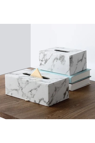 C-modern Mermer Dikdörtgen Suni Deri Doku Kutusu Peçete Tuvalet Kağıdı Tutucu Kılıf Dağıtıcı Ev Dekorasyon