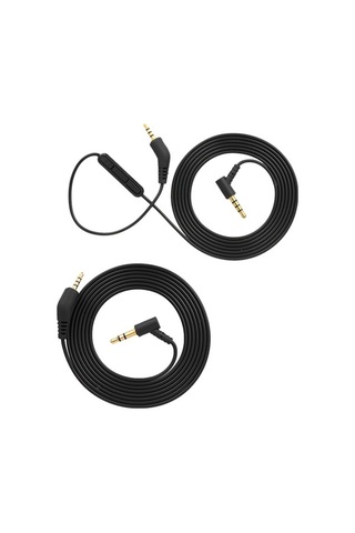 Sandwich Bose Qc3 Kulaklık Ses Kablosu - 3.5mm-2.5mm Altın Uçlar, Tpe, 150cm, Siyah, Mikrosuz, Kontrolsüz