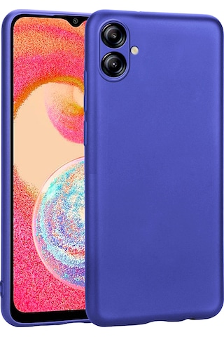 Galaxy A04e Kılıf Zore Premier Silikon Kapak Saks Mavi
