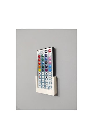 Rgb Led Işık Uzaktan Kumanda Tutucu - Duvar Aparatı - Beyaz Rgb Led Işık Uzaktan Kumanda Tutucu - Duvar Aparatı - Beyaz