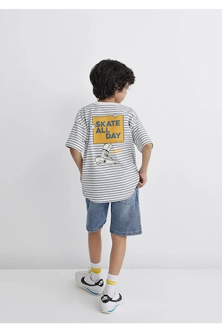Mavi Skate All Day Baskılı Gri Erkek Çocuk T-shirt M6610263-89187 Gri